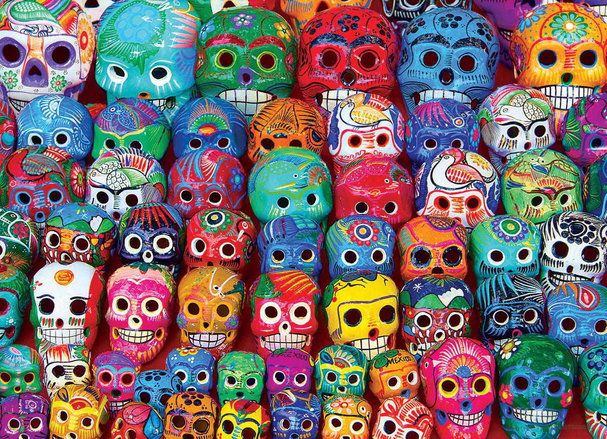 !000 piece puzzle Traditional Mexican Skulls Puffin Spot Variety Online Store