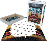 Totem pole Comox Valley 1000 piece puzzle at Puffin spot variety Canada