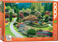 The Butchart Gardens Sunken Garden 1000-Piece Puzzle Puffin Spot Variety