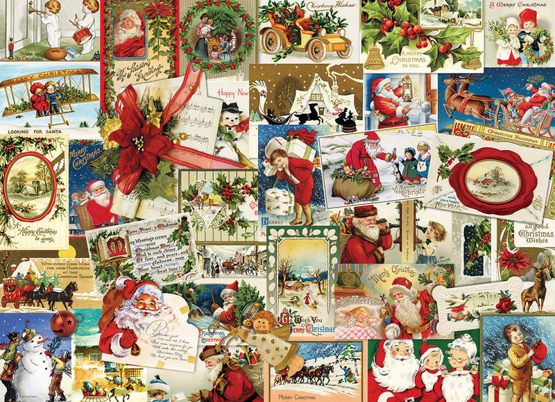 Vintage Christmas Cards 1000-Piece Puzzle Puffin  Spot Variety