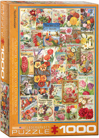 Flowers Seed Catalogue Collection 1000-Piece Puzzle Puffin Spot Variety