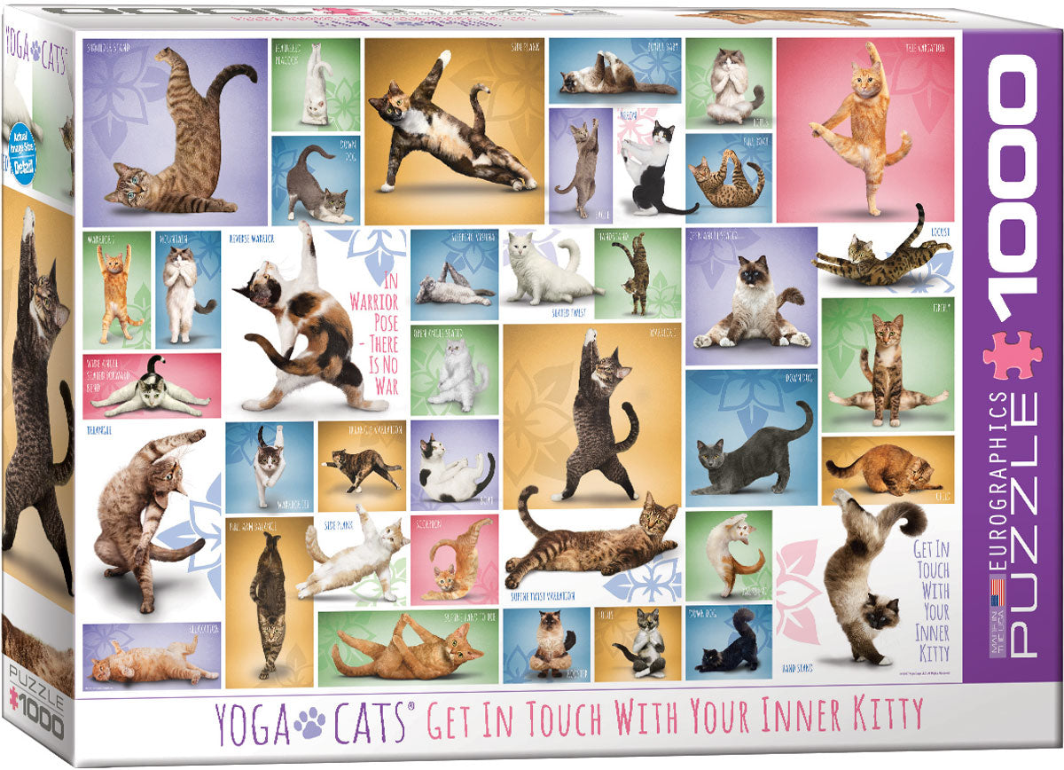 Yoga Cats 1000 Piece Puzzle Puffin Spot Variety