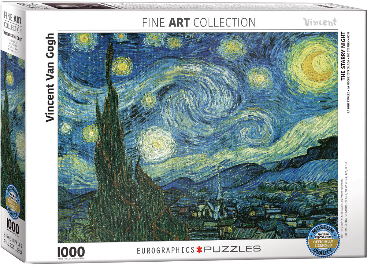 Starry Night Van Gogh 1000 piece puzzle at the Puffin spot variety