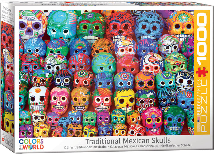 Traditional Mexican Skulls 1000 Piece Puzzle