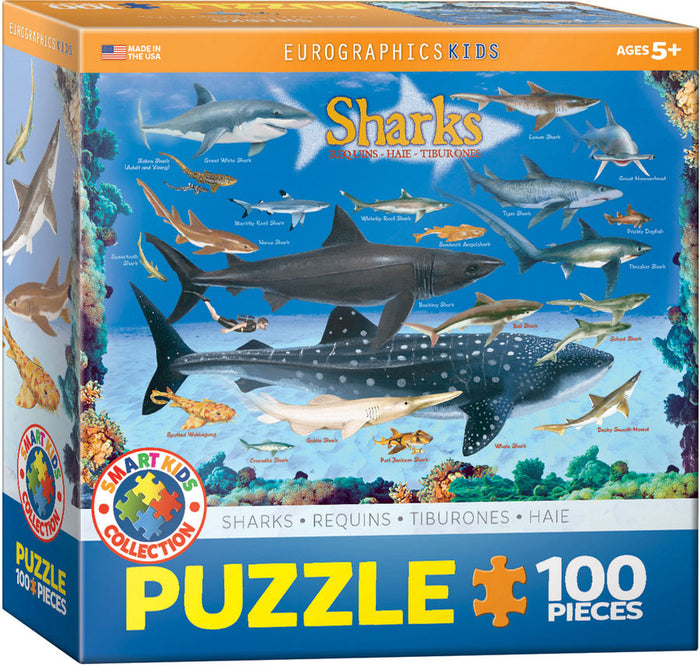 Sharks 100 Piece Puzzle Puffin Spot Variety