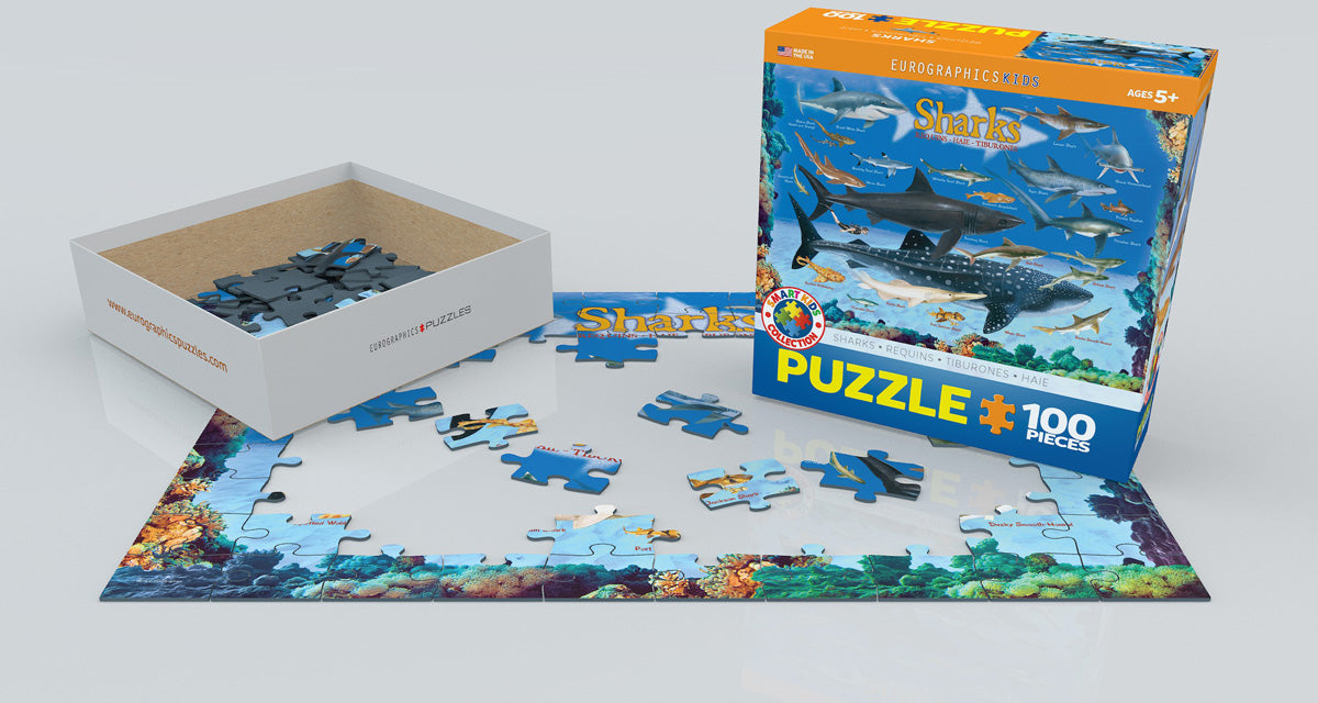 Sharks 100 Piece Puzzle Puffin Spot Variety