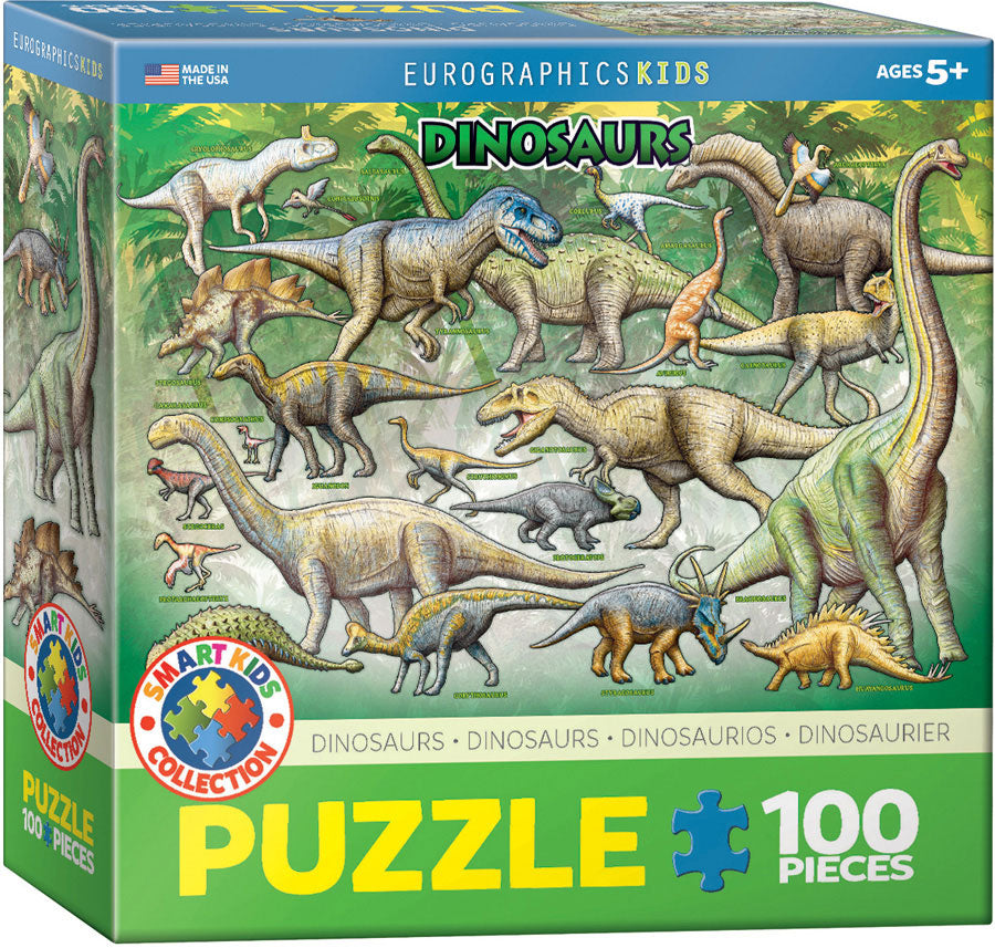 Dinosaurs 100 Piece Puzzle Puffin Spot Variety