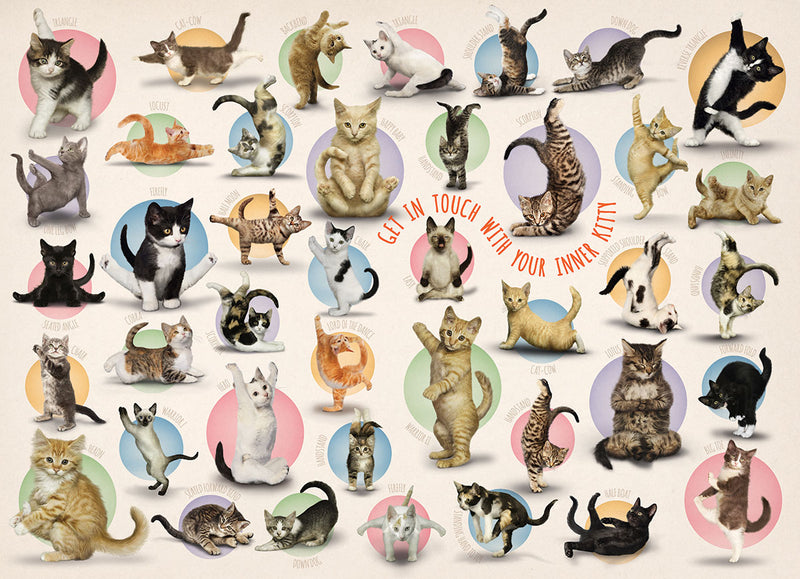 Yoga Kittens 300-Piece Puzzle Puffin Spot Variety 