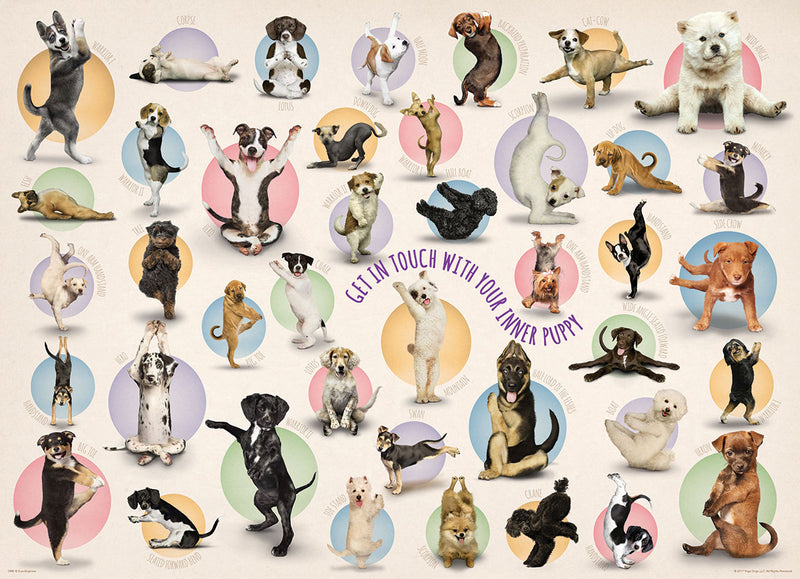 Yoga Puppies 300-Piece Puzzle Puffin Spot Variety