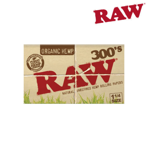Raw Organic 300'S Unrefined Rolling Paper 1.25