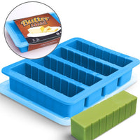 Silicone Butter Mold Tray with Lid 3 Colours